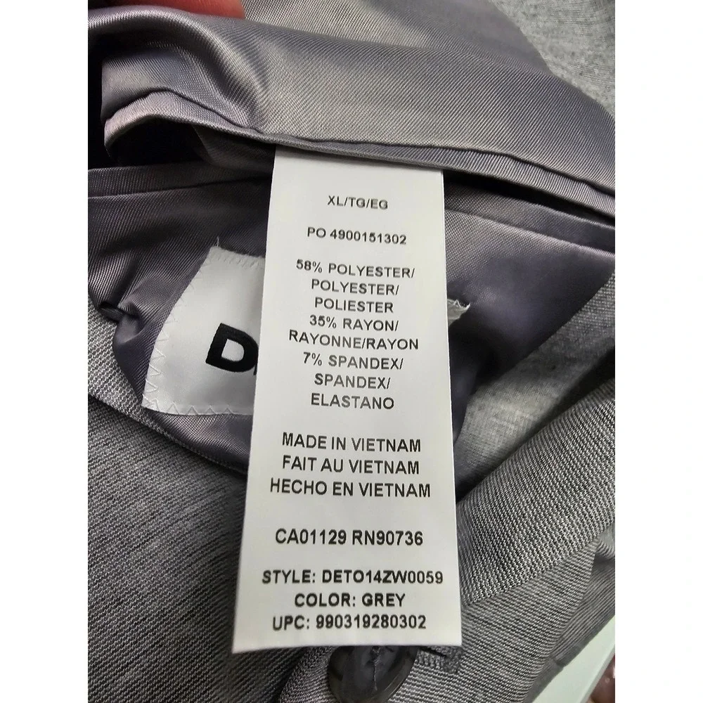 DKNY Mens Travel Knit Blazer Grey Sport Coat Size 48 XL‎ DETO14ZW0059
